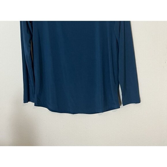 Athleta Turquoise Polyester Modal Blend Long Sleeve Shirt Size XS - Picture 3 of 12